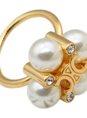 法式气质珍珠镶钻凯旋门戒指