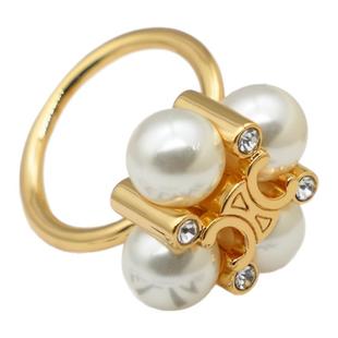 25春夏新款法式凯旋门珍珠镶钻戒指女高级感老钱风小众食指戒子女