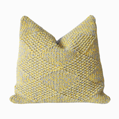 艺术菱形手工编织靠垫腰枕抱枕套