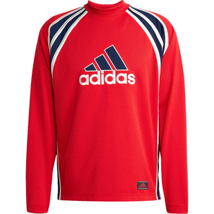 Adidas/阿迪达斯正品2025男士圆领训练运动宽松网眼T恤JD5376