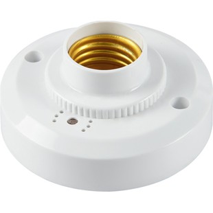 德力西楼梯楼道螺口声光控开关感应灯座灯头明装自动LEDe27灯口