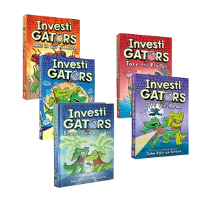 英文原版 InvestiGators 1-8 鳄鱼侦查员 8册合售 全彩漫画书绘本 爆笑漫画故事书 中小学课外英文阅读图画书