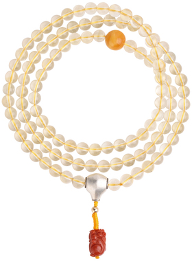 心斋堂原创黄水晶黄财神手串