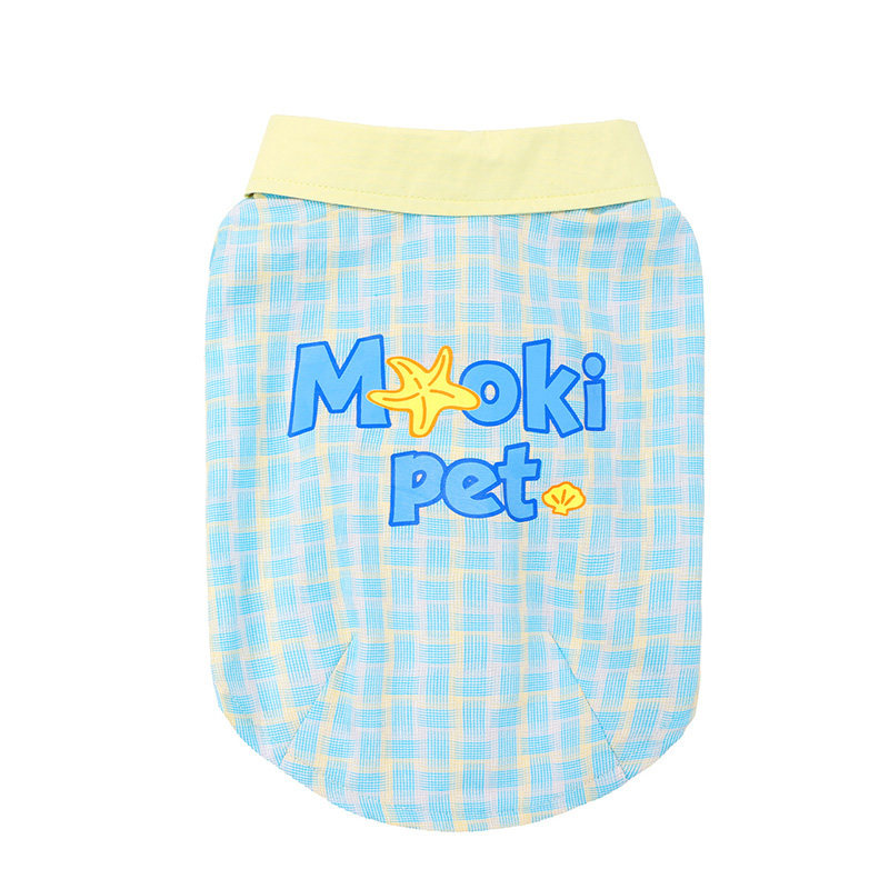 mookipet秋冬格纹领带衬衫狗狗猫咪衣服比熊雪纳瑞小型犬宠物服饰
