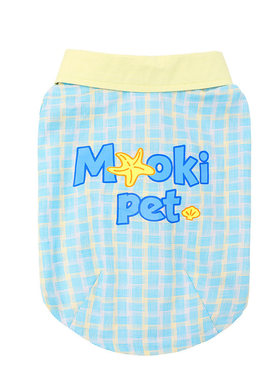 夏季格纹领带衬衫小型犬宠物服饰