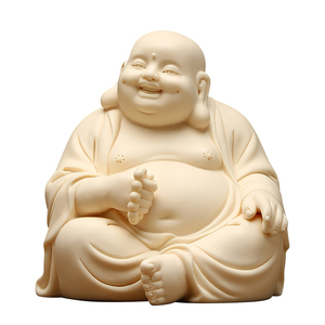 黼山堂陶瓷提珠弥勒笑佛禅意摆件