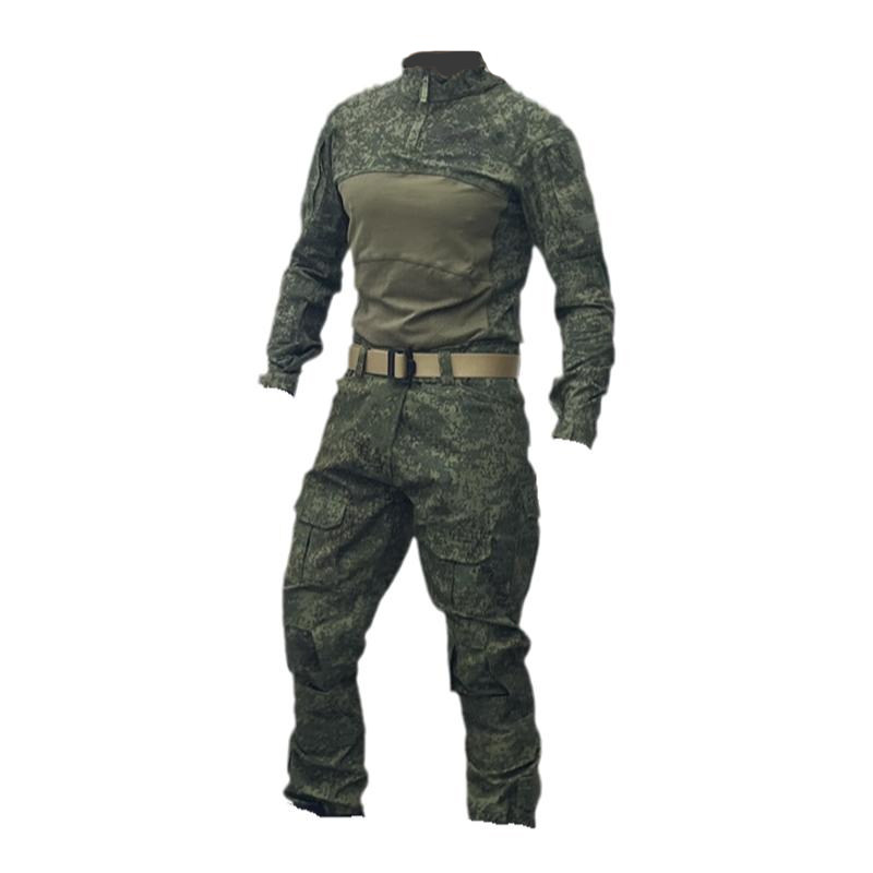 耐磨抓绒保暖迷彩服套装