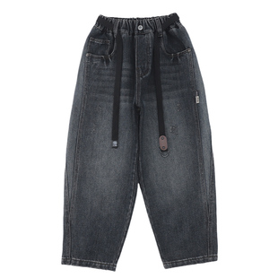 男童牛仔裤春秋季2026新款炸街儿童春款休闲裤洋气中大童男孩裤子