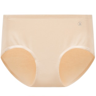 松山棉店蚕柔7号裤女士三角内裤无痕蚕丝莫代尔加长裆抗菌面膜裤