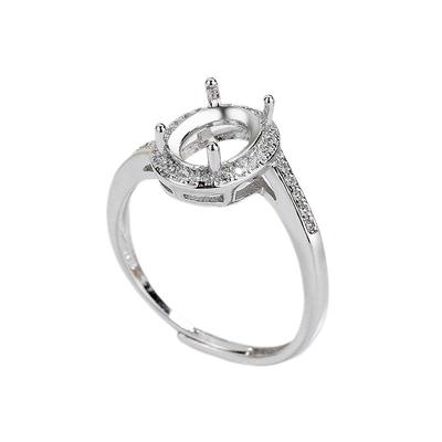 镀S925纯银9*11戒指空托