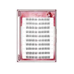 短款淡颜白开水假睫毛单簇自然妈生感伪素颜清透毛流感免胶眼睫毛