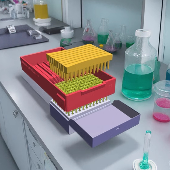 插枪头神器移液器吸头分配器实验室插吸头神器插枪头快速安装工具