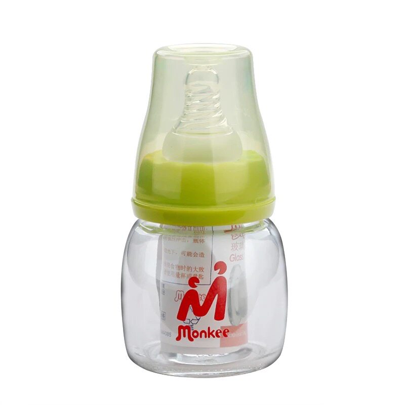 玻璃奶瓶喂药新生儿宝宝初生婴儿0-6-18个月喝水奶瓶小号迷你60ml