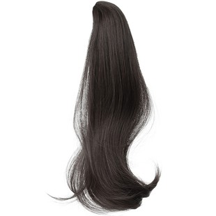 马尾假发女长发抓夹式仿真发自然微卷可扎高马尾轻盈中短麻花辫子