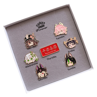 原神周边二次元动漫谷子八重神子生日礼物女生吧唧胸针徽章礼盒