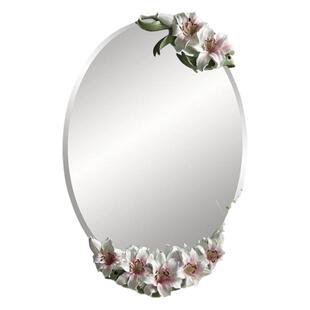 包邮新款欧式浴室镜梳妆镜壁挂镜子卫生间装饰圆形浴镜墙镜银镜