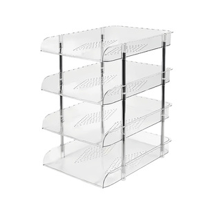 桌面书桌收纳置物架办公室文件书本分层收纳盒学生学科分类收纳架