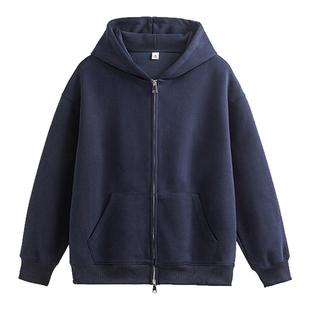 GOOZI MADE420g重磅开衫卫衣男春秋2026新款cleanfit连帽外套男款