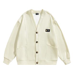 【黄子弘凡同款】辛普森一家针织衫外套女秋冬情侣V领开衫毛衣男