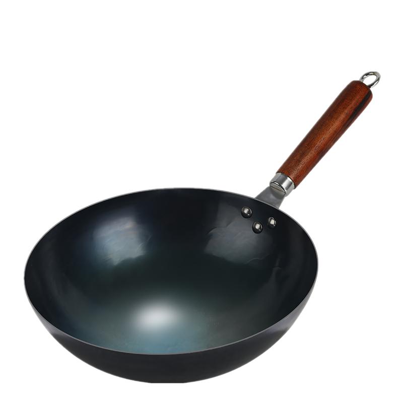 章丘蘇美冠不粘鍋老式鐵鍋官方旗艦炒菜鍋炒鍋家用無(wú)煙無(wú)涂層圓底