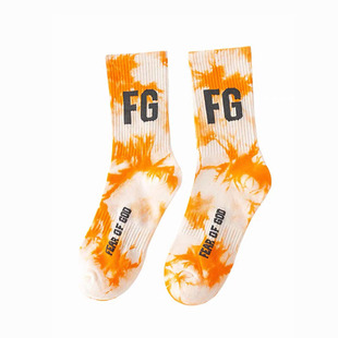 ESSENTIALS FOG FG1977扎染中筒袜子男长袜女ins潮AJ搭配纯棉高街