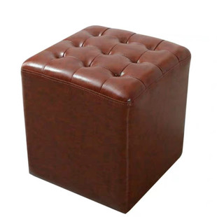 真皮皮墩子家用客厅沙发凳皮凳矮凳成人换鞋凳KTV试衣间凳子 圆凳