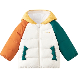 英氏超韧绒儿童三防羽绒服冬季保暖男宝冬装男童冬季童装加厚外套