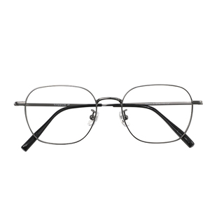超轻纯钛眼镜近视女可配度数素颜多边形显脸小防蓝光眼镜框钛架