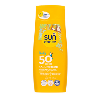德国sundance宝宝防晒儿童婴幼儿防晒霜SPF50防水轻薄防晒乳200ml