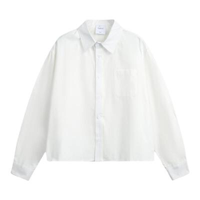 TIRED翻领长袖宽松衬衫