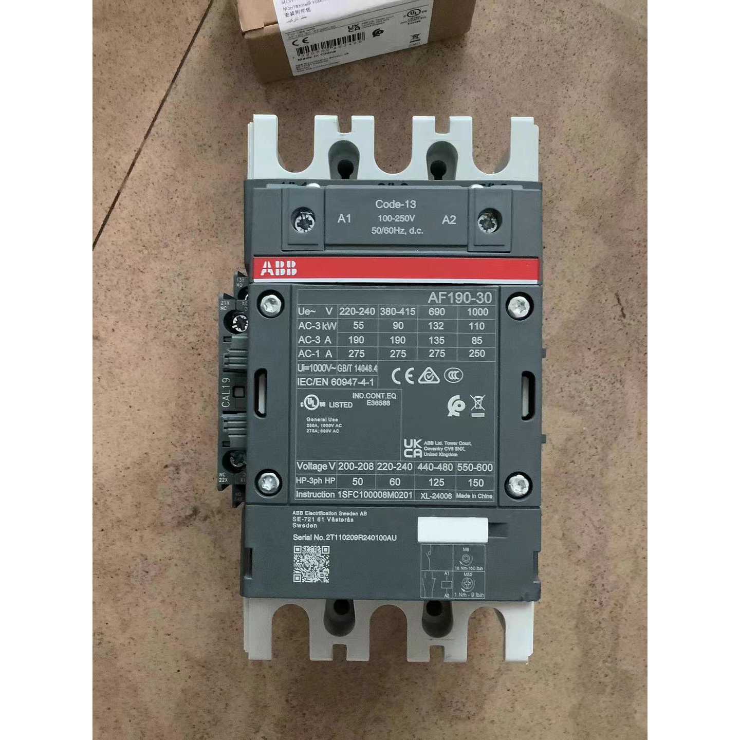 〔议价-可维修〕ABB交直流接触器AF190-30-11-13 100-25 工业设备