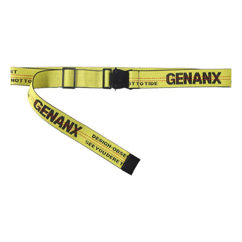 【2021春款】GENANX机能风腰带嘻哈个性英文提花织带工装眼镜蛇扣