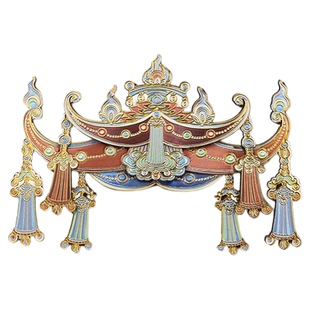 敦煌研究院 木制铝箔华盖冰箱贴 莫高窟文创冰箱贴磁贴旅游纪念品