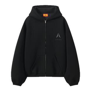 AFGK25SS 380G重磅空气层美式基础刺绣开衫连帽卫衣Cleanfit外套