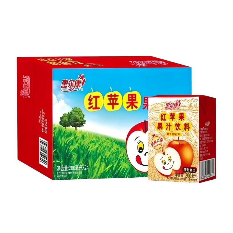 惠尔康红苹果饮料24盒整箱