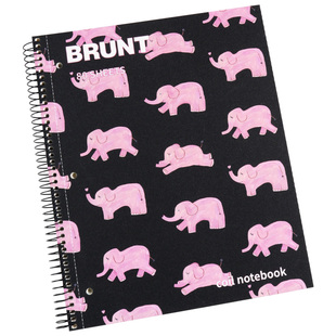 BRUNT主力粉象系列美式线圈本A4笔记本本子大学生专用英语单词本横线三孔活页纸高颜值分栏可撕记事本日记本