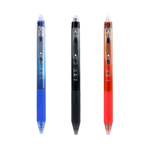 优派可擦笔中性笔三年级小学生专用按动式通用可替换12支热敏摩易擦笔芯晶蓝黑色红色儿童练字书写速干圆珠笔