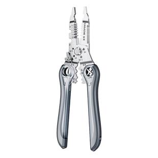 山泽剥线钳电工专用剪线钳新款高端扒皮拨线钳子小口径剪线多功能