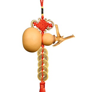 五帝钱门对门闭口纯葫芦挂件铜天然开真品铜钱胡芦入户门口吉祥结