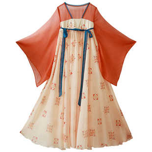 【丽人行】国风汉服改良襦裙女秋2024新款汉元素连衣裙女气质长裙