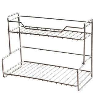 好好用指南。201不锈钢 L型ins风铁艺双层置物架杂物护肤品收纳架