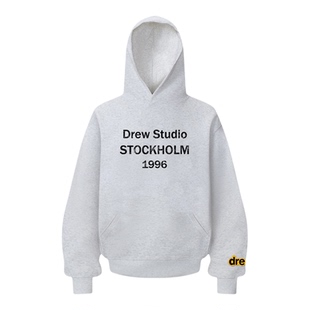 drew潮牌美式1996字母印花连帽卫衣男女宽松百搭加绒情侣帽衫上衣