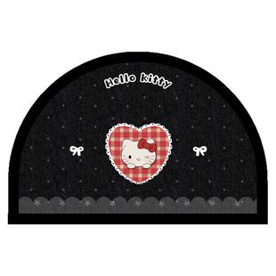 卡通kt猫半圆形硅藻泥浴室地垫吸水防滑耐脏地毯卫生间门口脚垫子