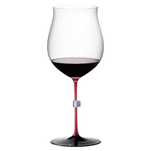 RIEDEL黑领结力多水晶红黑杆葡萄红酒杯波尔多黑皮诺人工吹制礼盒