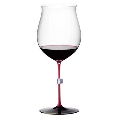 奥地利手工黑领结水晶红酒杯