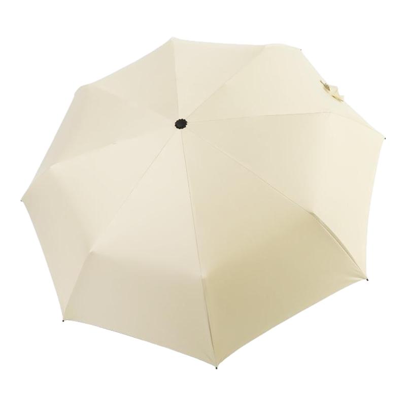 雨伞便携简约折叠晴雨两用太阳伞女防紫外线黑胶遮阳伞男士纯色伞