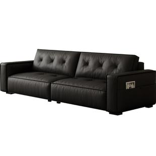 现代简约猫爪皮折叠沙发床两用小户型客厅可变床2025新款复古风