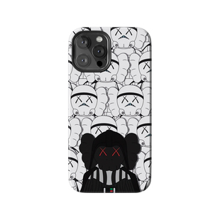 星球大战黑武士风暴白兵联名Kaws 趣味恶搞创意插画 适用苹果 iPhone 15/16/17 Pro Max双层全包防摔手机壳
