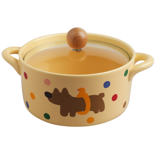 舍里可爱双耳泡面碗带盖大容量高颜值陶瓷面碗宿舍学生个人专用碗