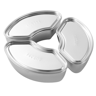 304不锈钢扇形蒸盒家用蒸笼屉蒸菜神器电饭煲蒸碗小煮锅分格蒸盘